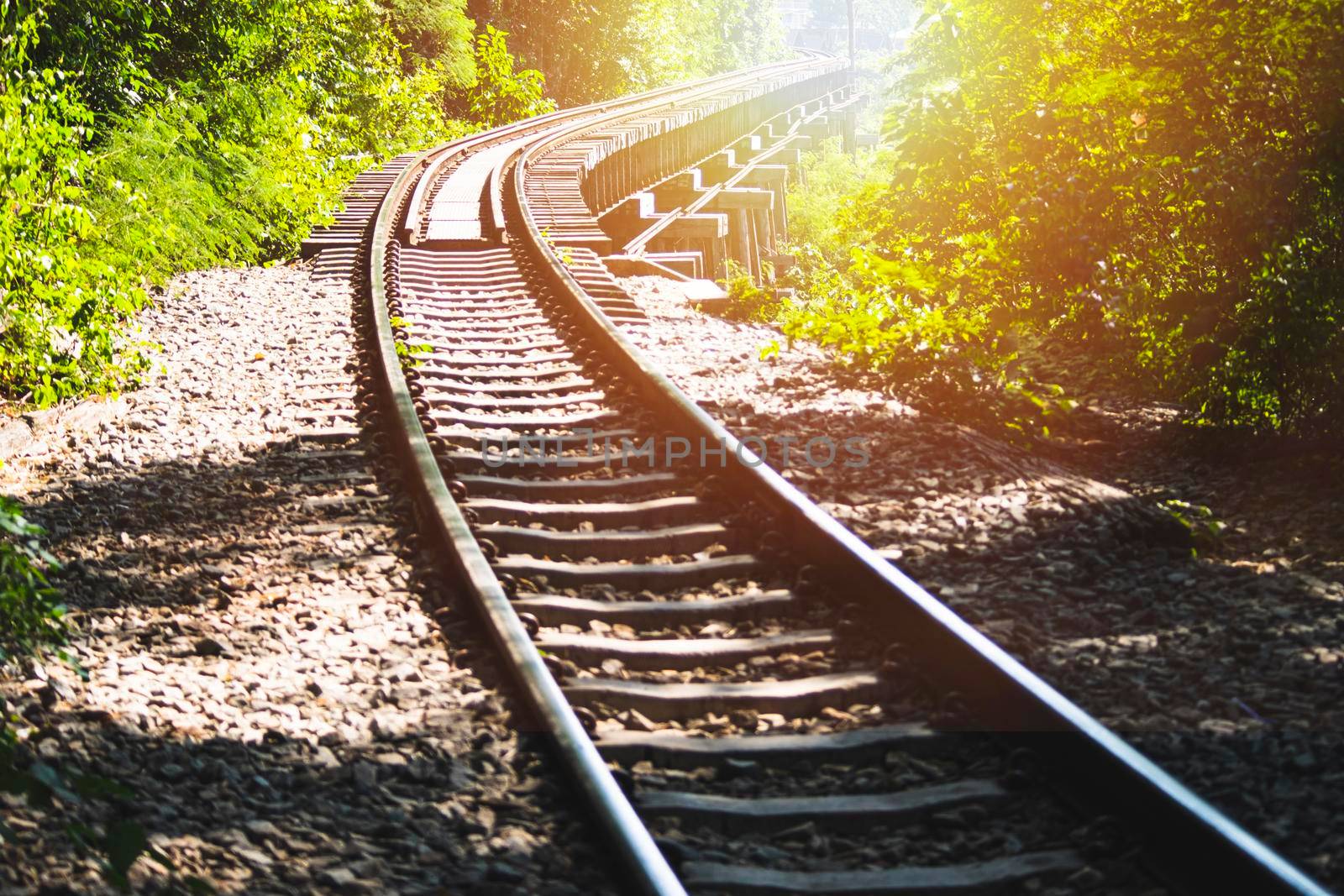 Thailand-Burma railway. The death railway is built in second world war for transportation military industry.