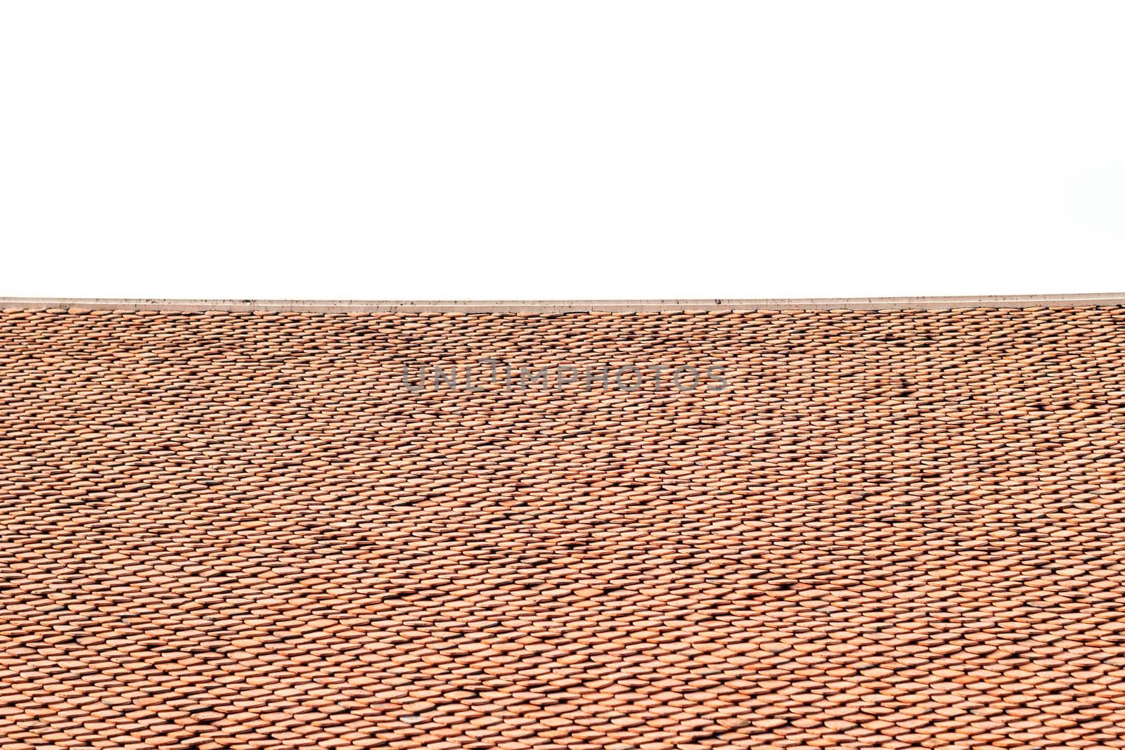 The roof tile pattern styled Thai. Clay Tiled Roof With Abstract And Brown. Thai traditional Roof Tiles with texture background.