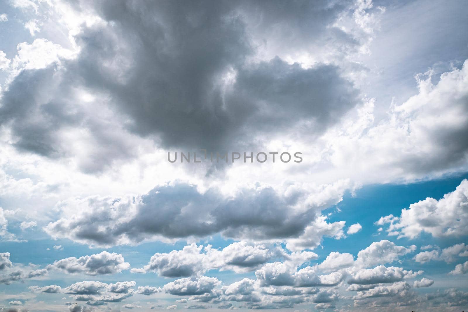 Rainy clouds Dark cloud against blue sky nature background weather and season