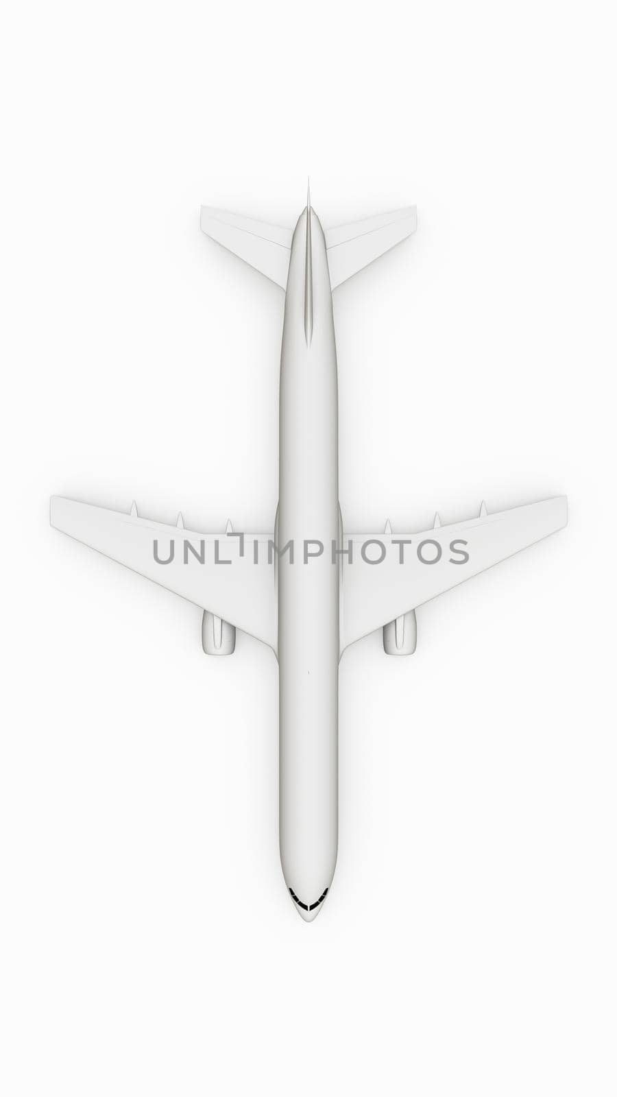 airplane isolated on white background 3d illustration