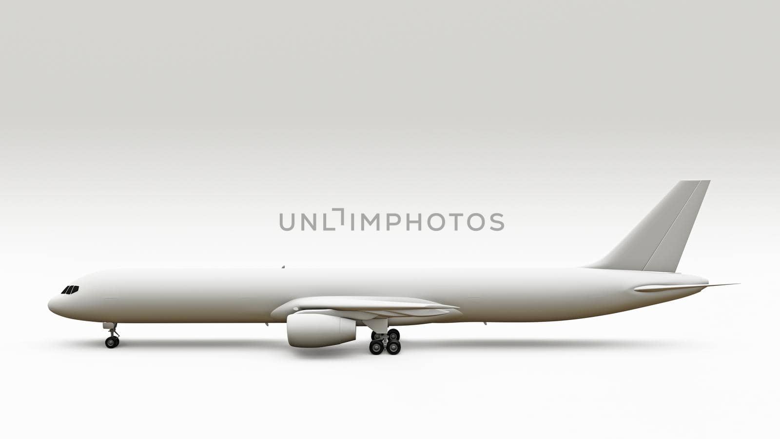 airplane isolated on white background 3d illustration