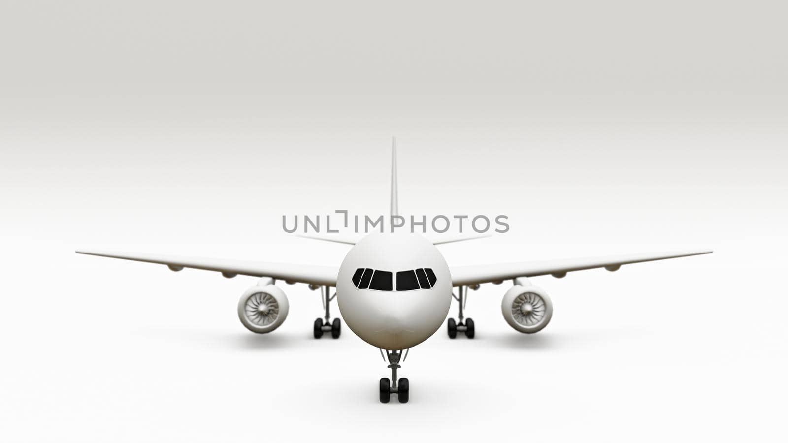 airplane isolated on white background 3d illustration 