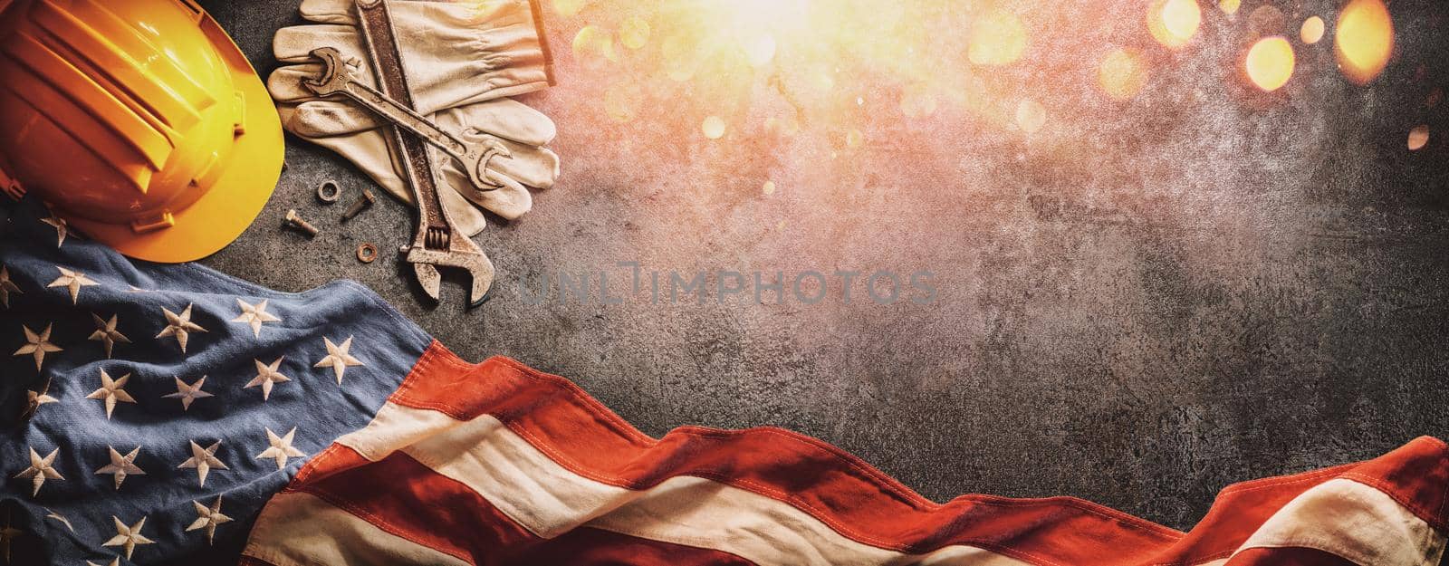 Happy Labor day banner, american patriotic background by 3imad