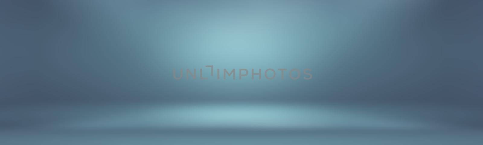 Abstract Luxury gradient Blue background. Smooth Dark blue with Black vignette Studio Banner. by Benzoix