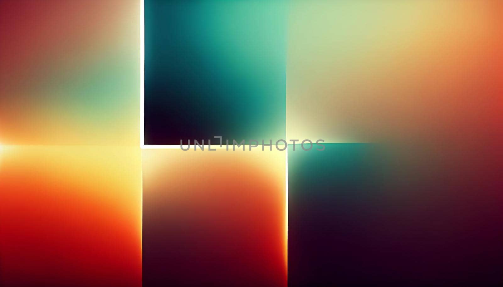 3D Illustration pastel multi color gradient blurred background.