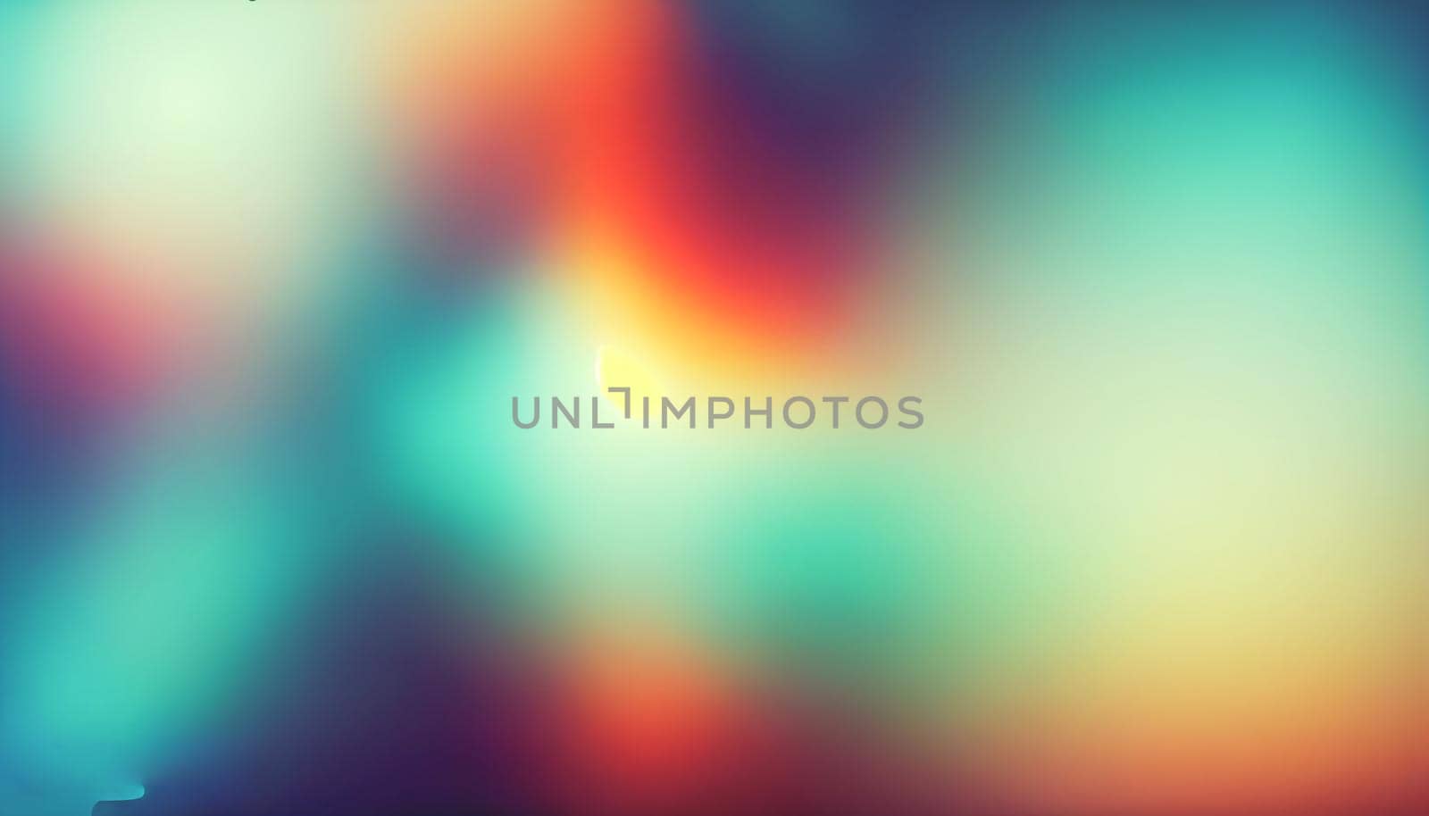3D Illustration pastel multi color gradient blurred background.