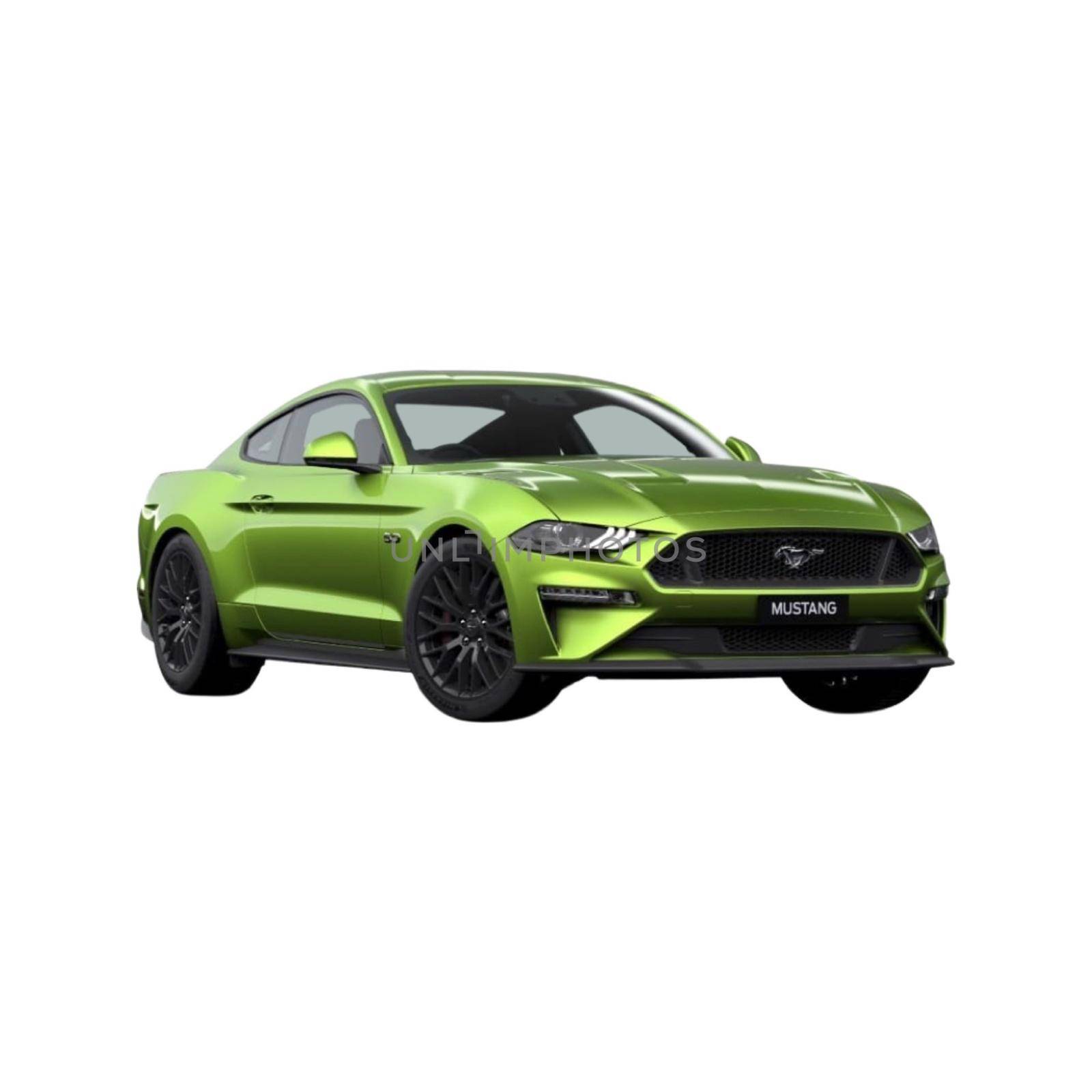 Isolated Picture of a Ford Mustang . High quality photo