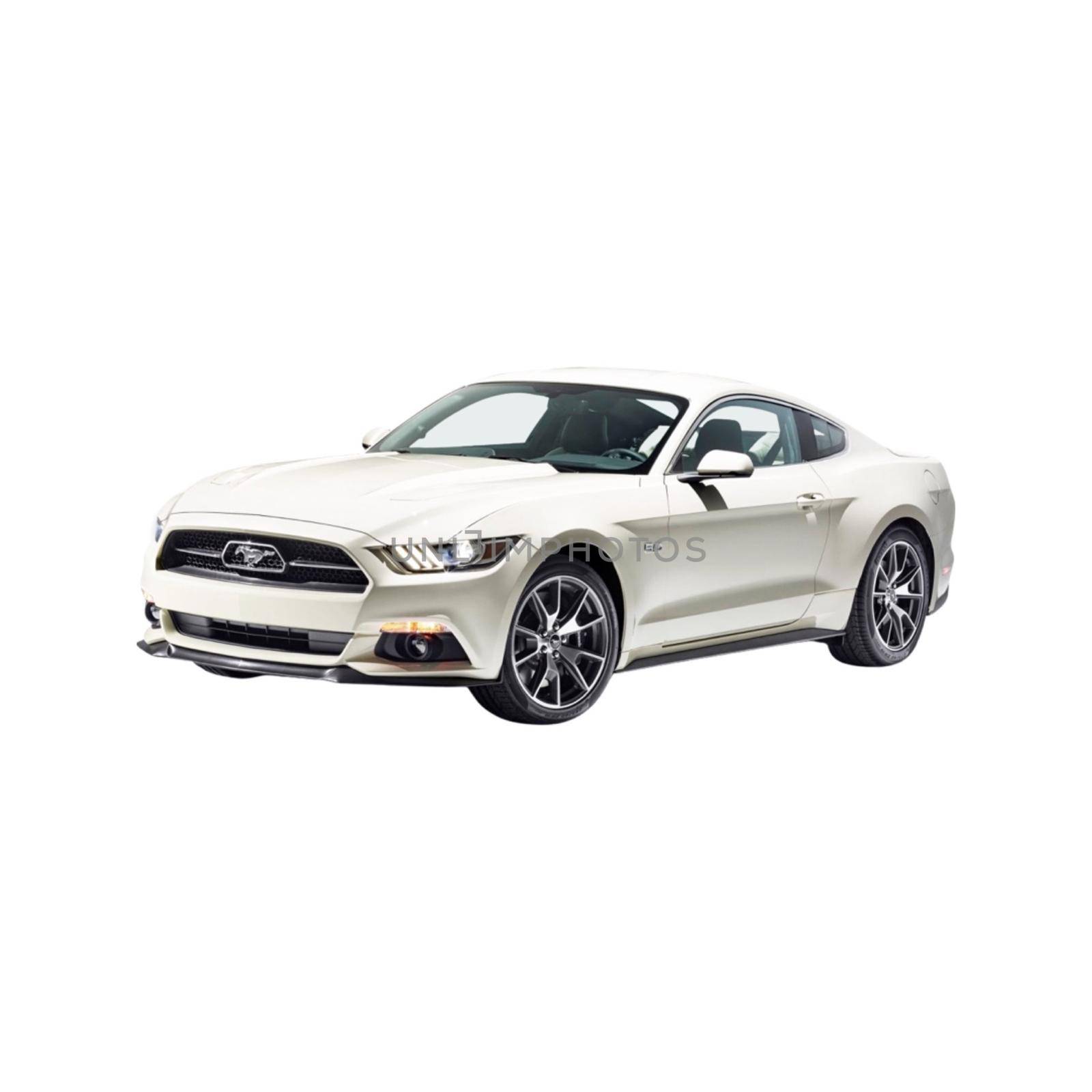 Isolated Picture of a Ford Mustang . High quality photo