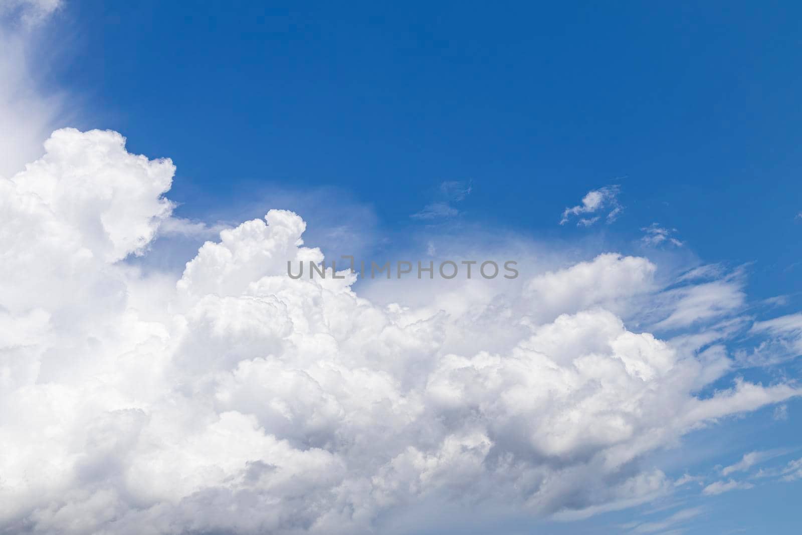 beautiful clouds on the blue sky as a background by roman112007