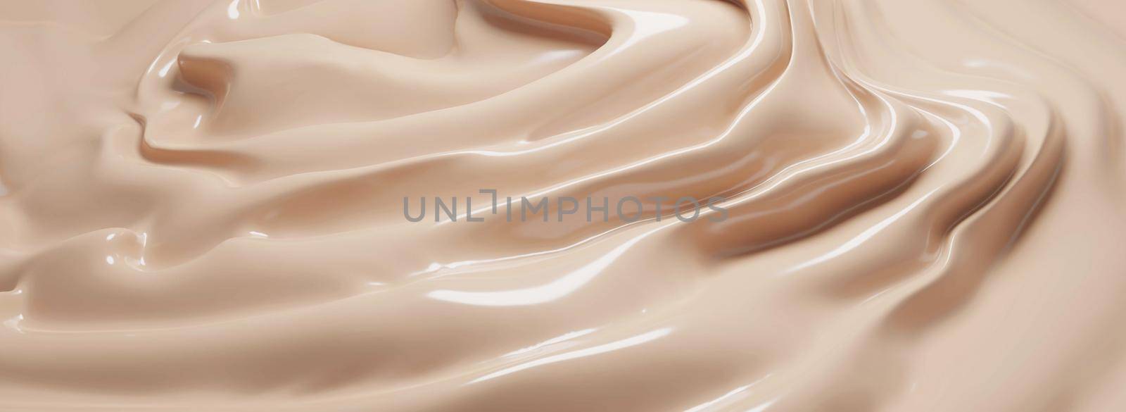 Cosmetic foundation cream texture background 3D render