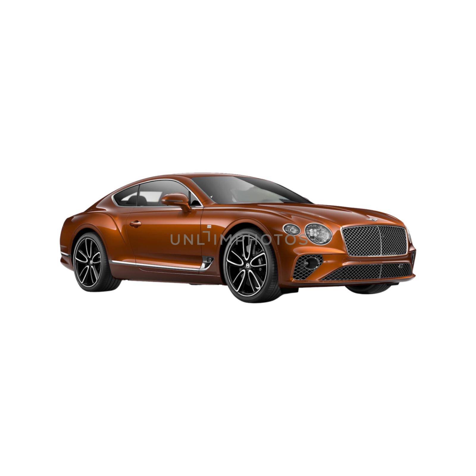 Isolated Picture of a Bentley Continental. High quality photo