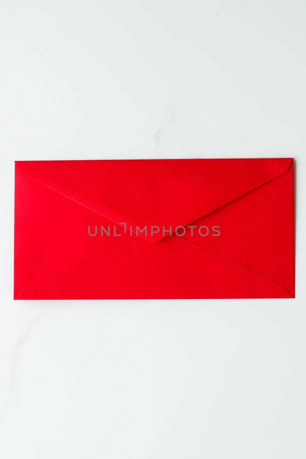 Communication, newsletter and business concept - Envelopes on marble background, message