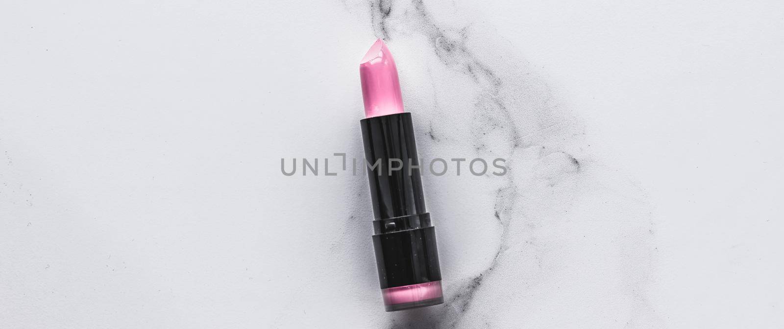 Make-up and cosmetics products on marble, flatlay background by Anneleven