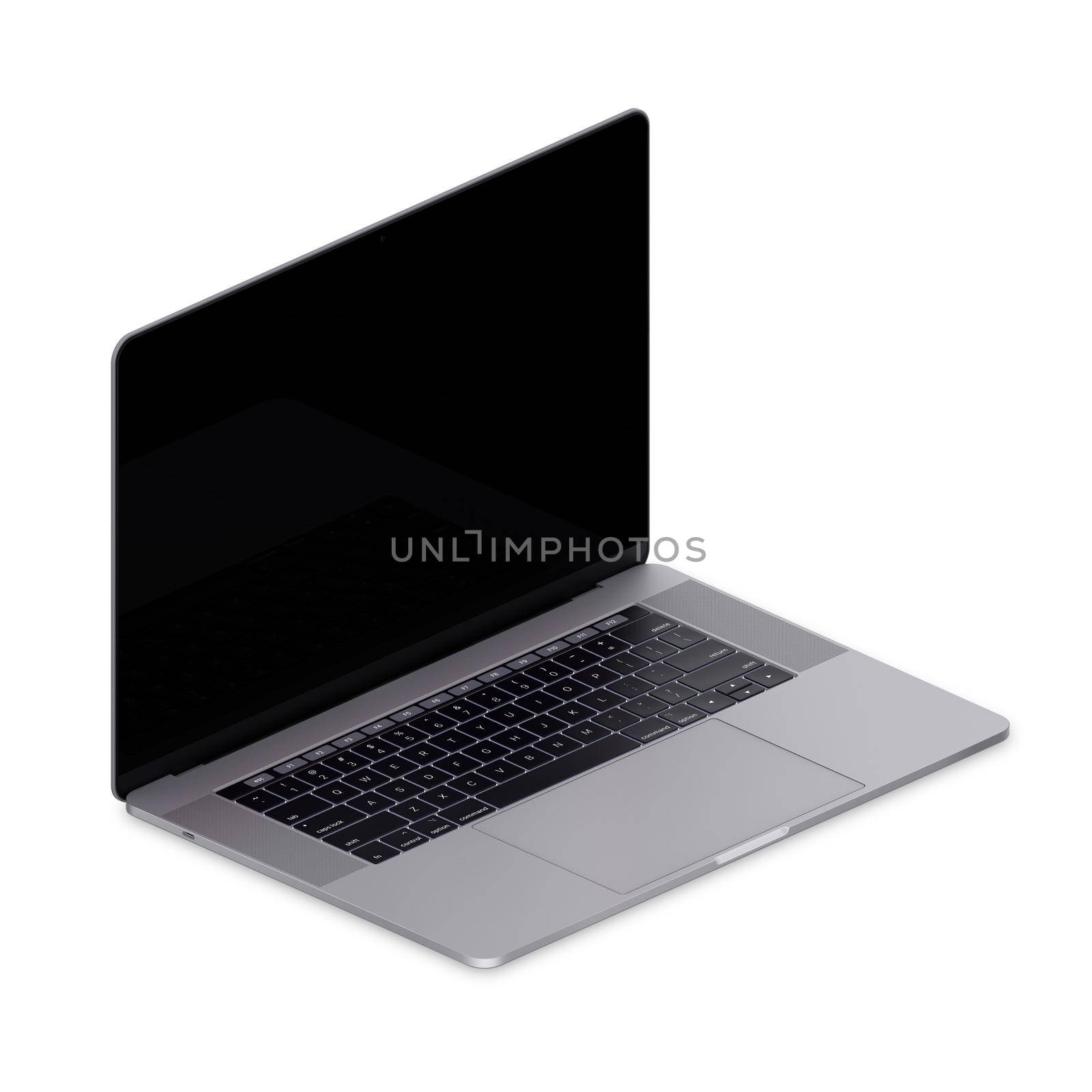 Laptop isolated on a white background of gray color by Mastak80