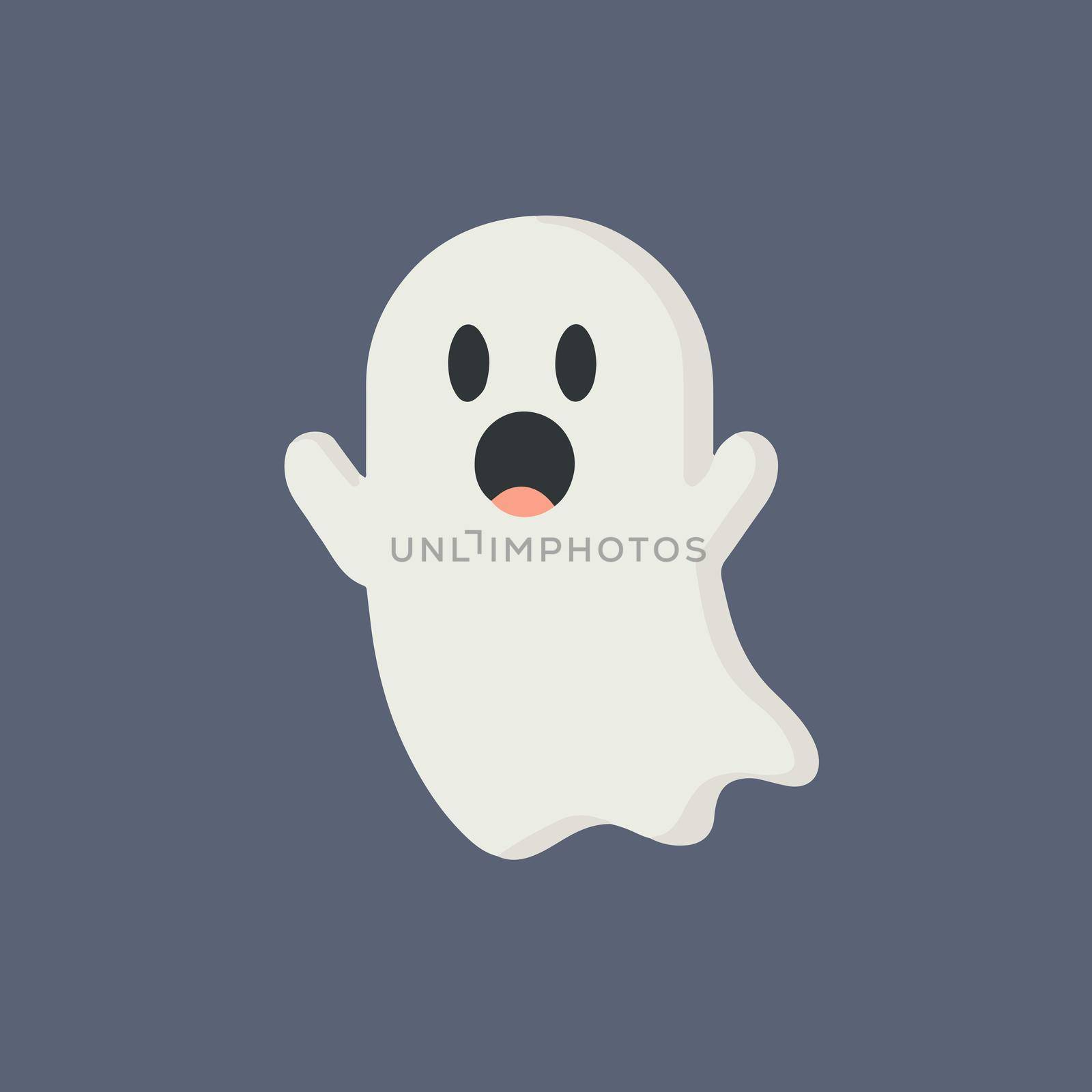 cute halloween ghost illustration. halloween ghost. flat ghost