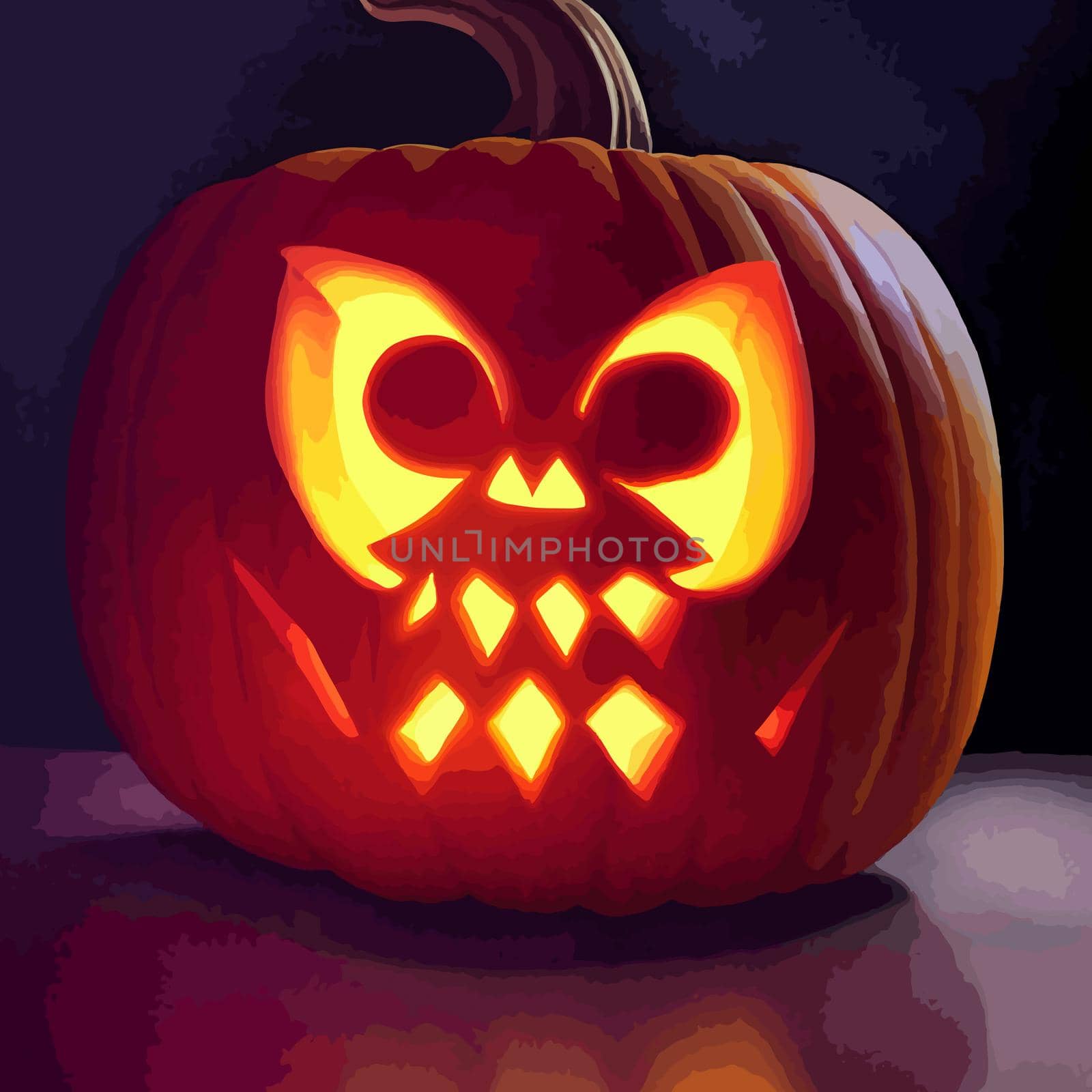 halloween evil pumpkin illustration. halloween pumpkin. halloween illustration.