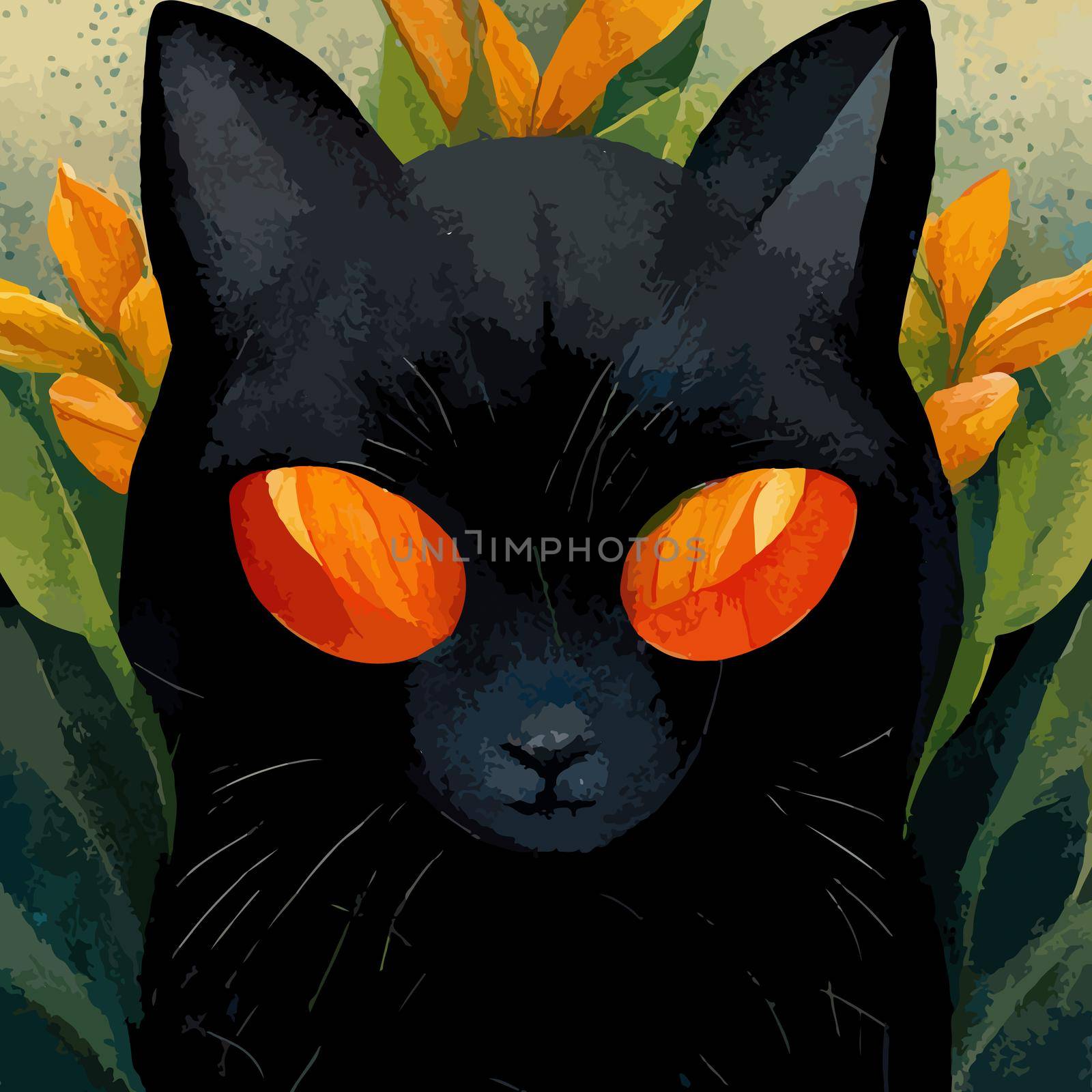cute halloween black cat illustration. cartoon black cat halloween. halloween illustration.