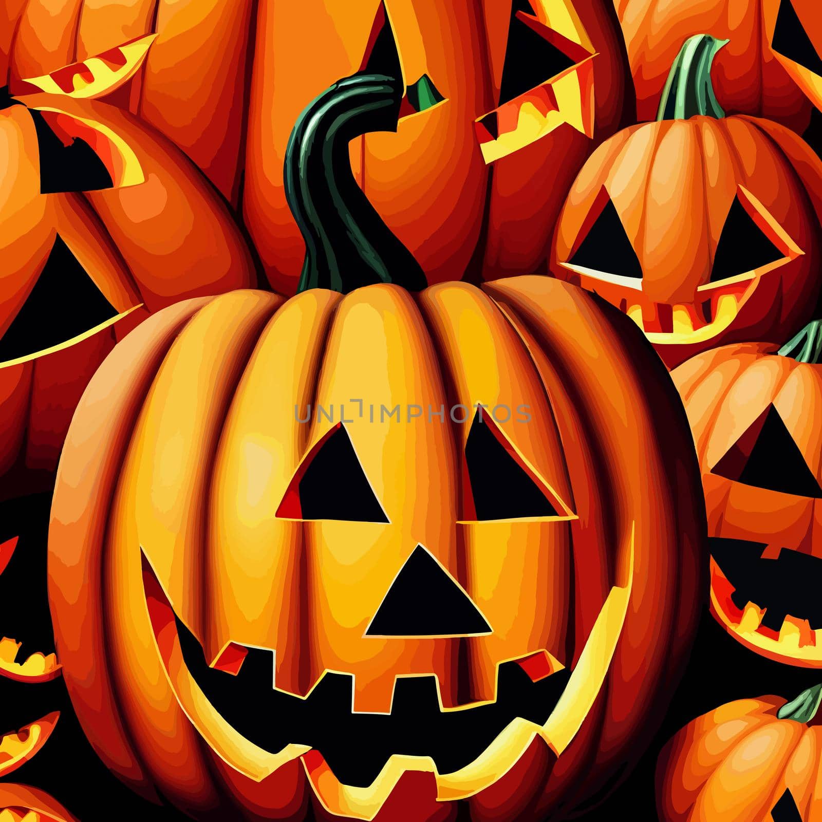 halloween evil pumpkin illustration. halloween pumpkin. halloween illustration