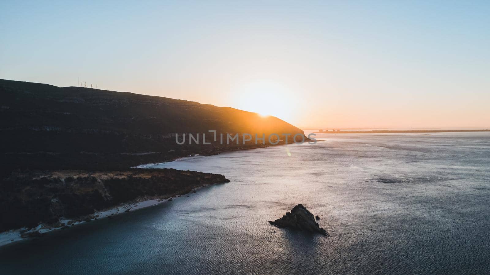 Aerial view of Arrabida natural park by fabioxavierphotography