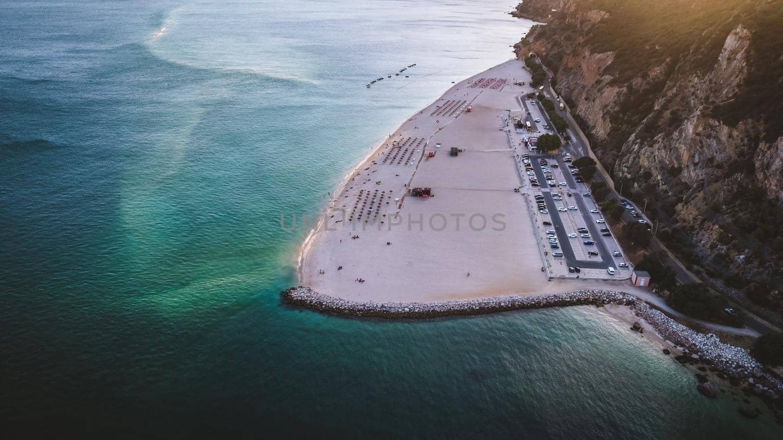 Aerial view of Arrabida natural park, Portugal