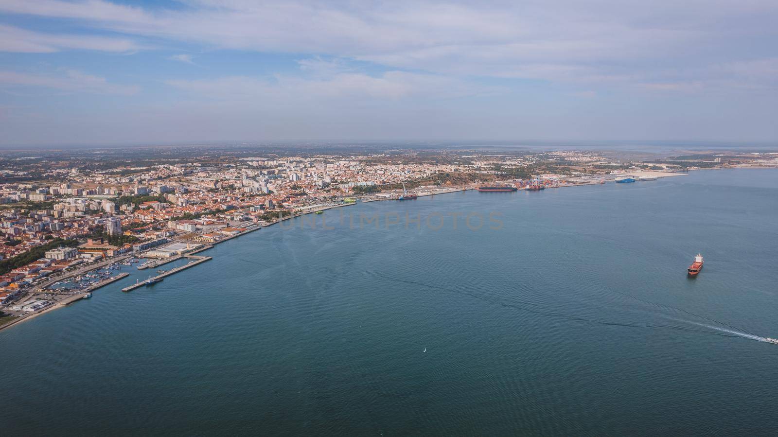 Aerial view of Setubal, Portugal. High quality photo