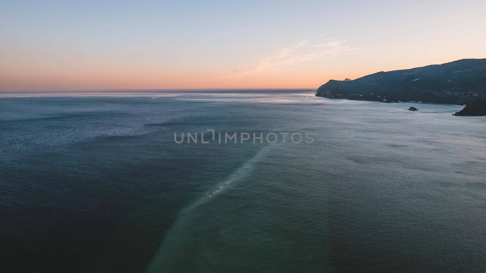 Aerial view of Arrabida natural park, Portugal