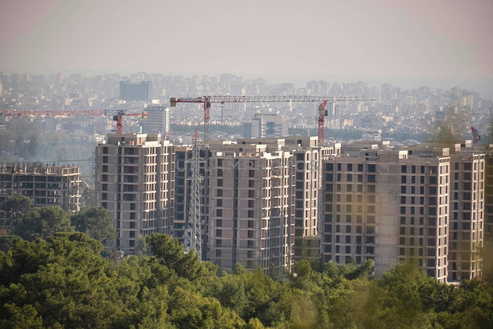 Big construction site A big construction site with cranes