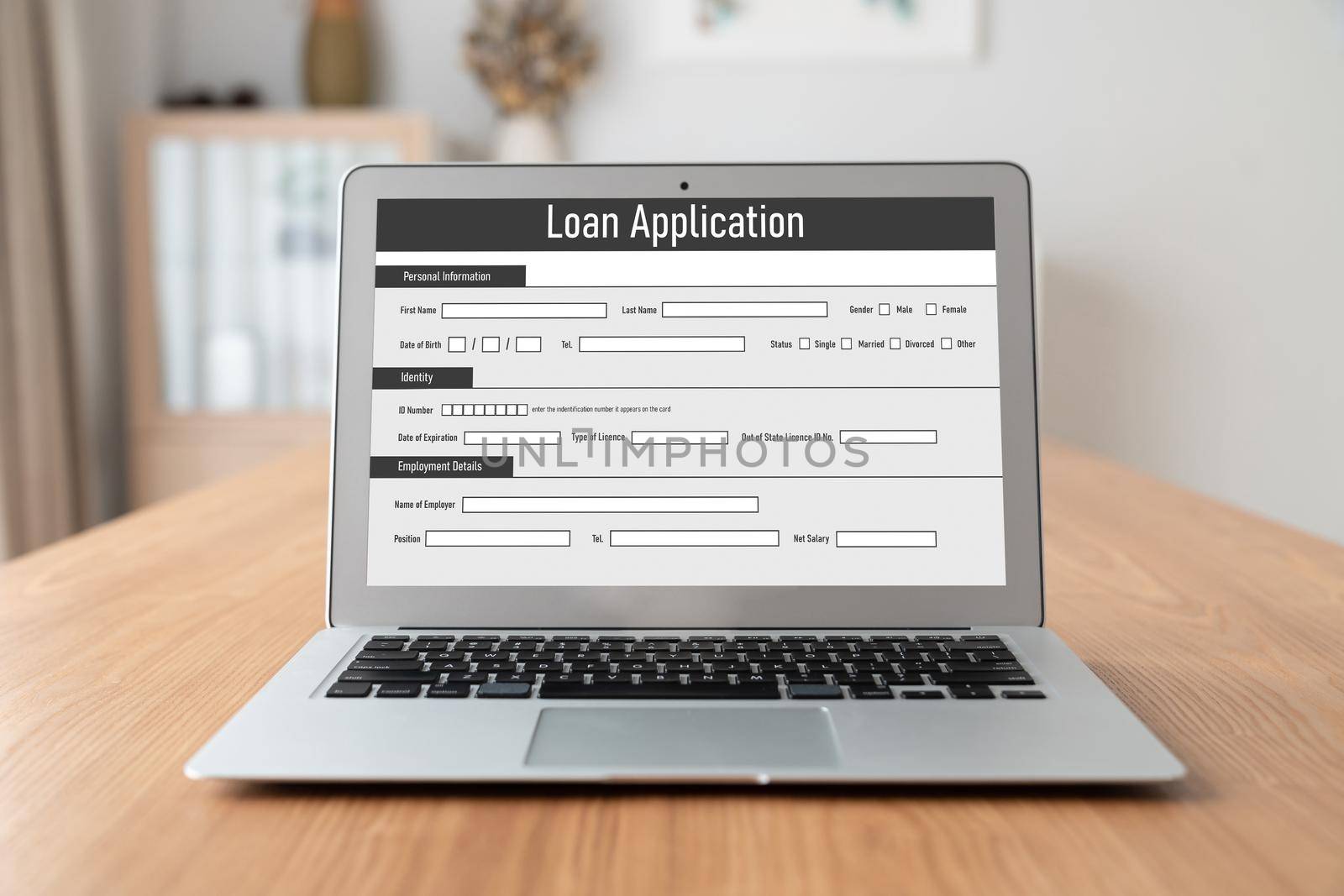 Online loan application form for modish digital information collection by biancoblue