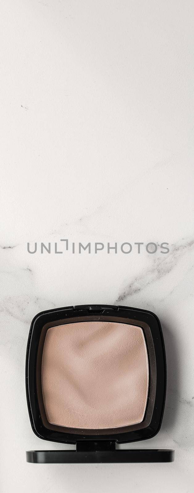 Make-up and cosmetics products on marble, flatlay background by Anneleven