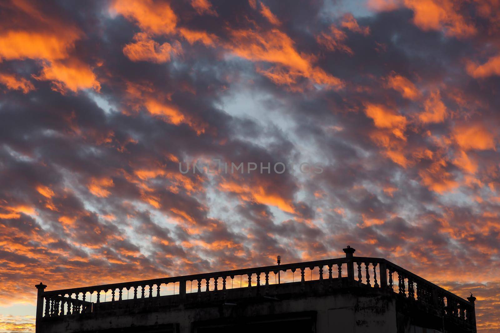 Red sky at morning, during sunrise, sailors take warning