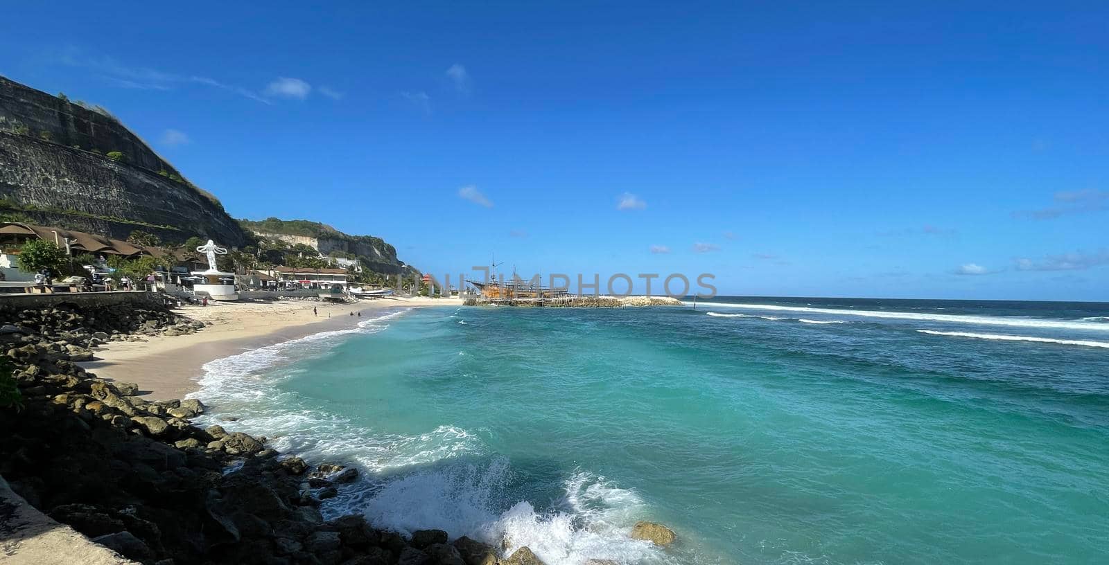 tropical paradise beach with white sand travel tourism wide panorama background concept bali beach indonesia