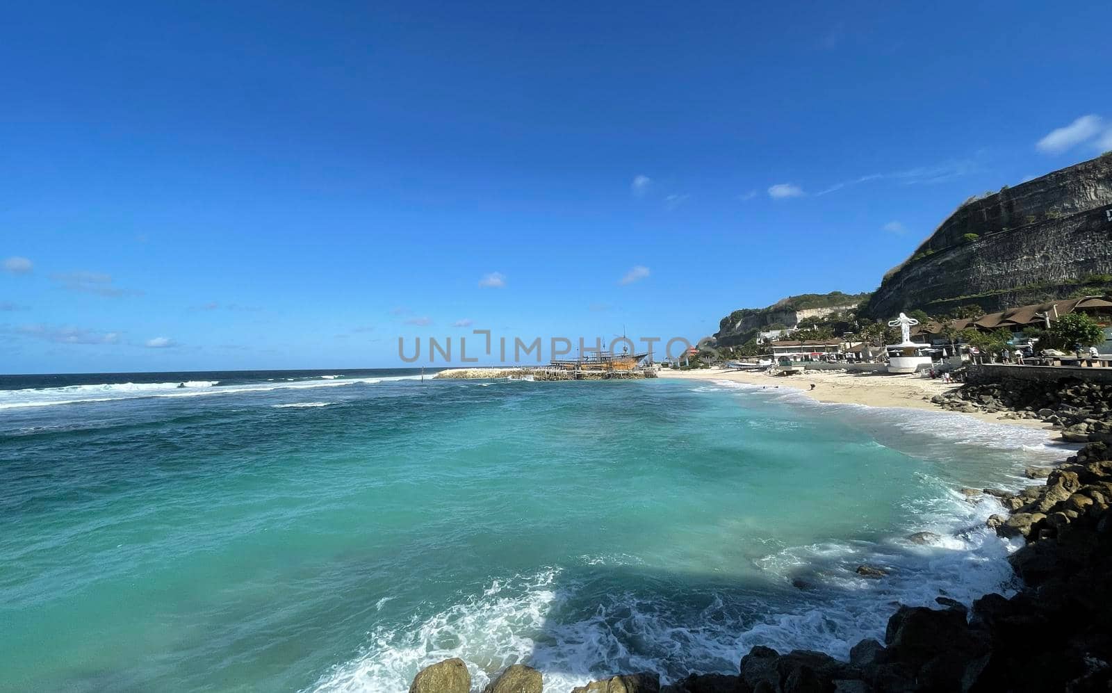 tropical paradise beach with white sand travel tourism wide panorama background concept bali beach indonesia