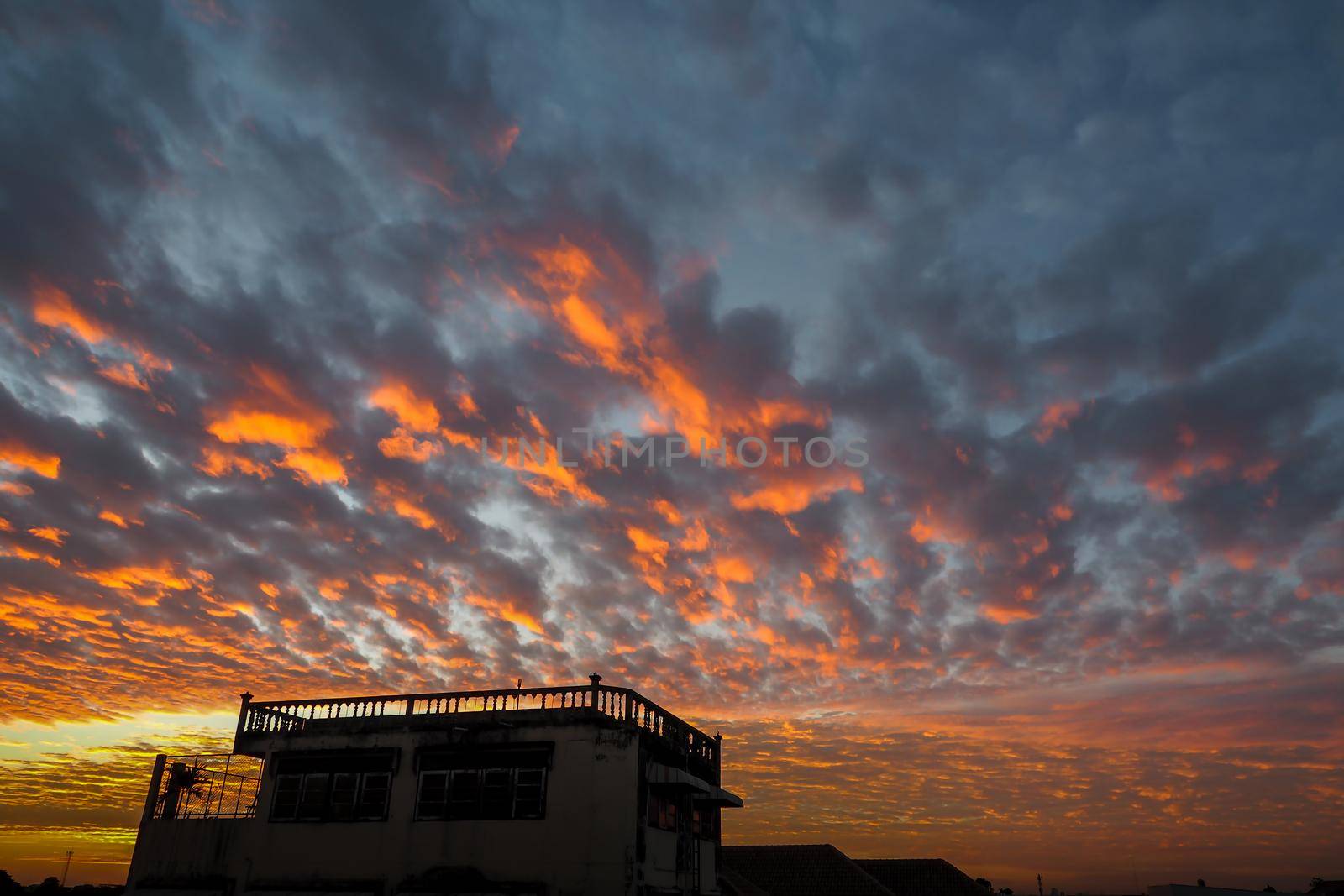 Red sky at morning, during sunrise, sailors take warning