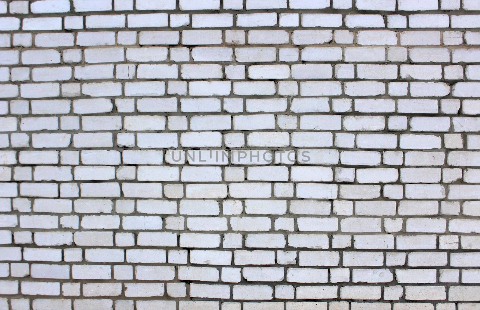 Old Brick wall white color. Pattern background.