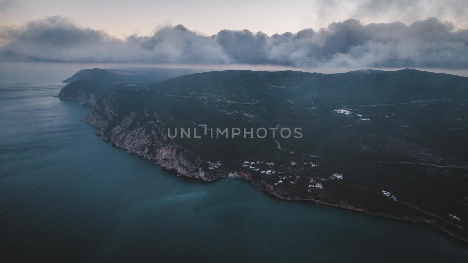 Aerial view of Arrabida natural park by fabioxavierphotography