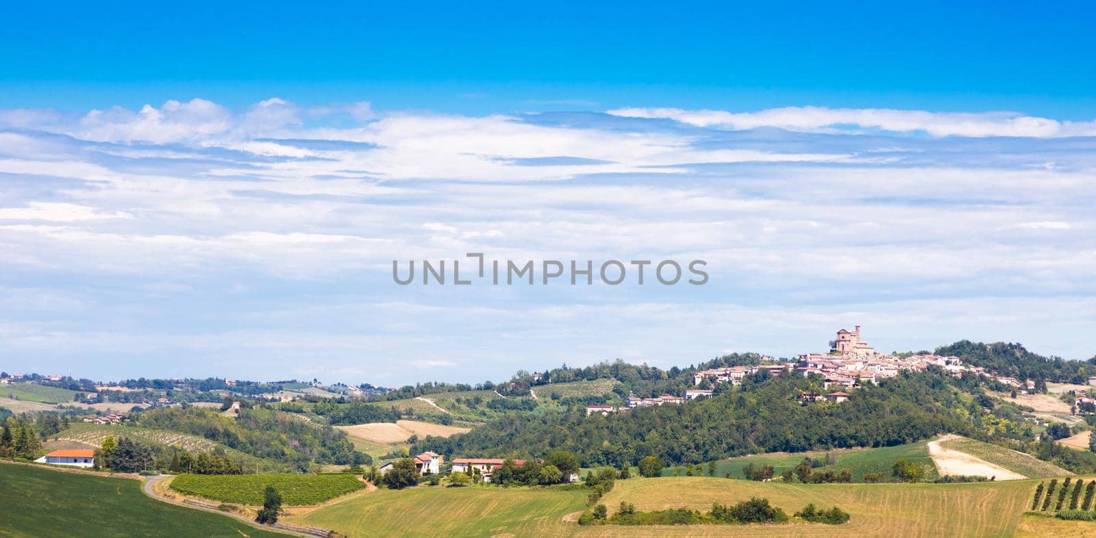  Piedmont region, Italy. Countryside landscape in Langhe area by Perseomedusa