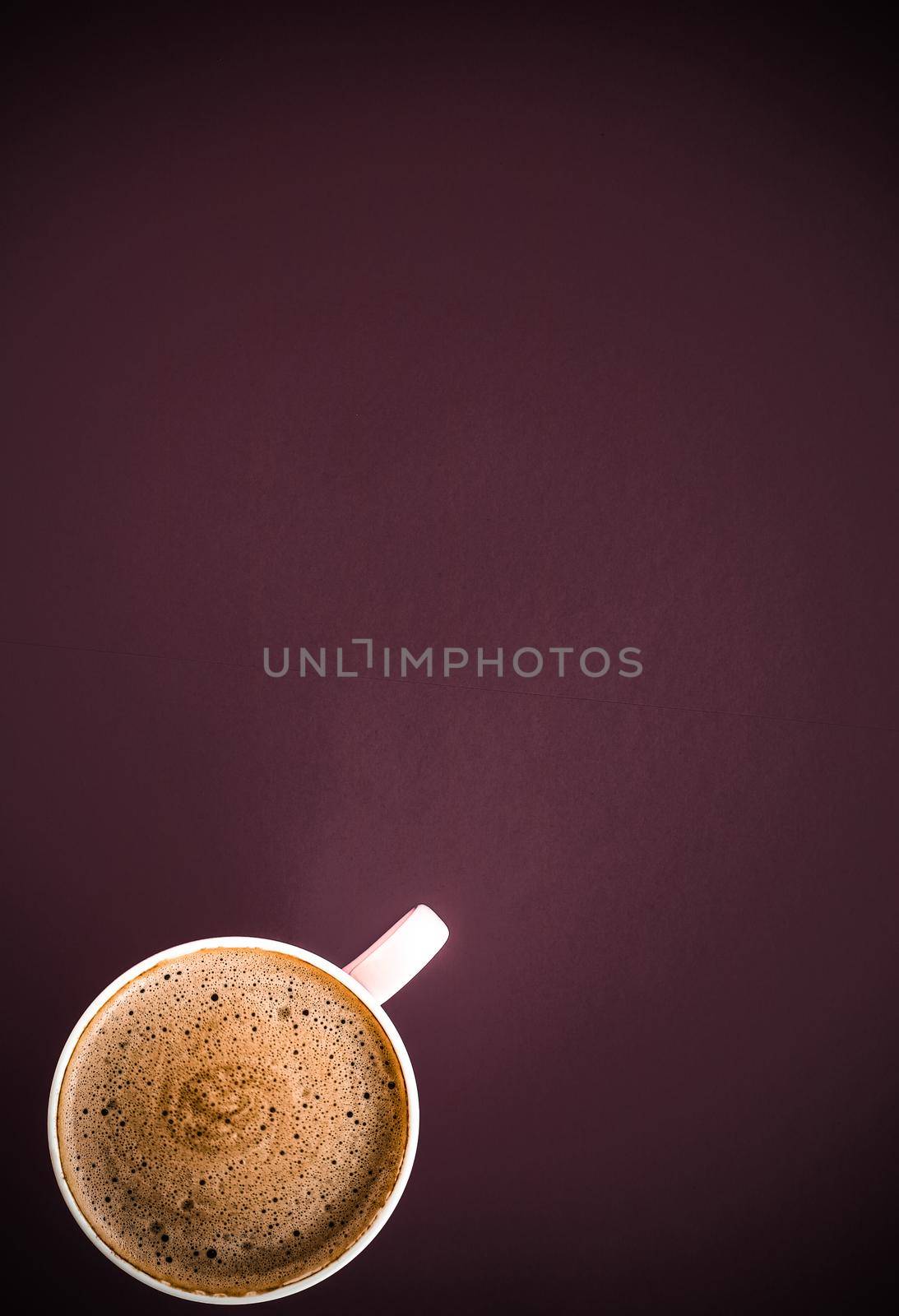 Hot drink, breakfast and vintage style concept - Coffee in the morning, flatlay background with copyspace