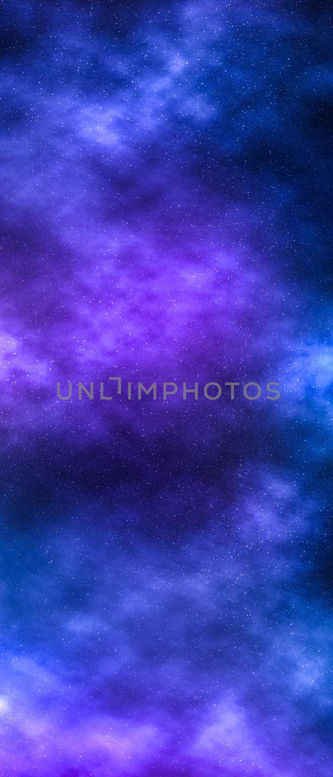 Night sky stars background, nebula clouds in cosmos by Anneleven