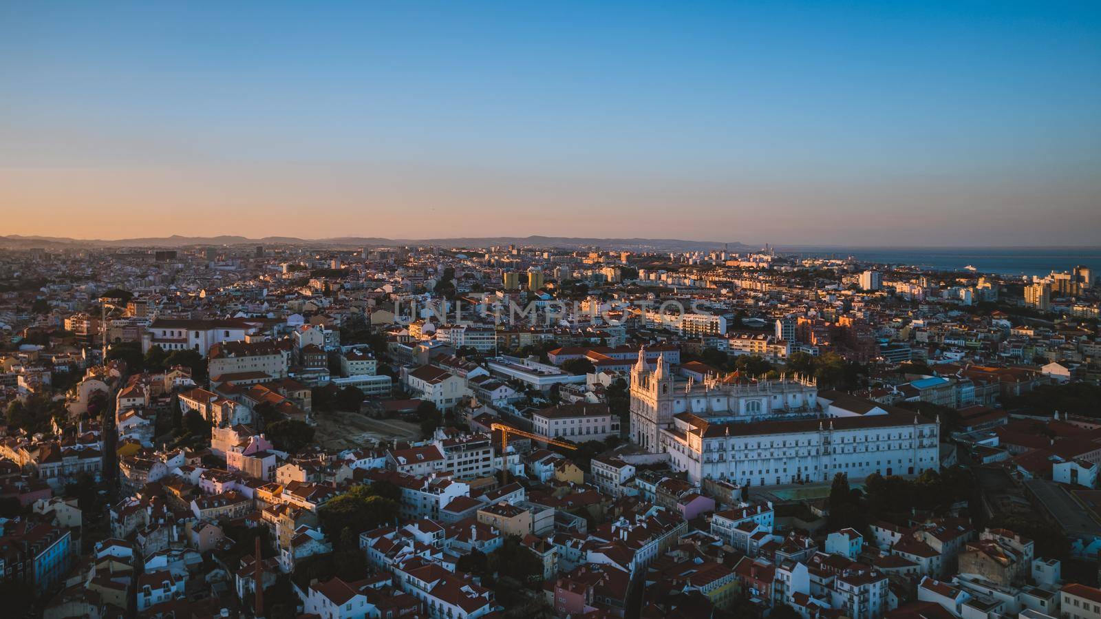 Aerial view of Lisbon, Portugal. High quality photo