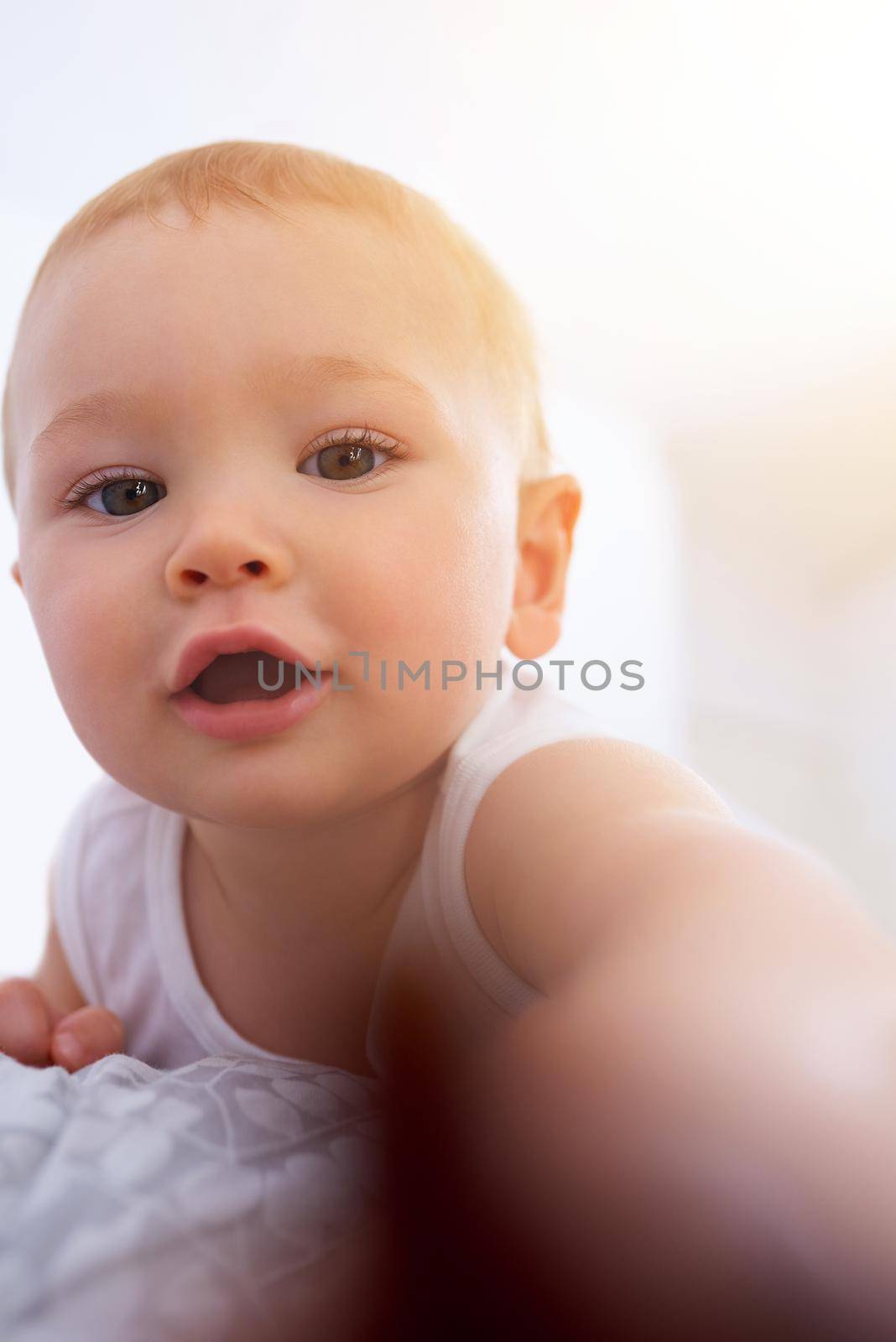 Check out my selfie skills. Portrait of an adorable little boy