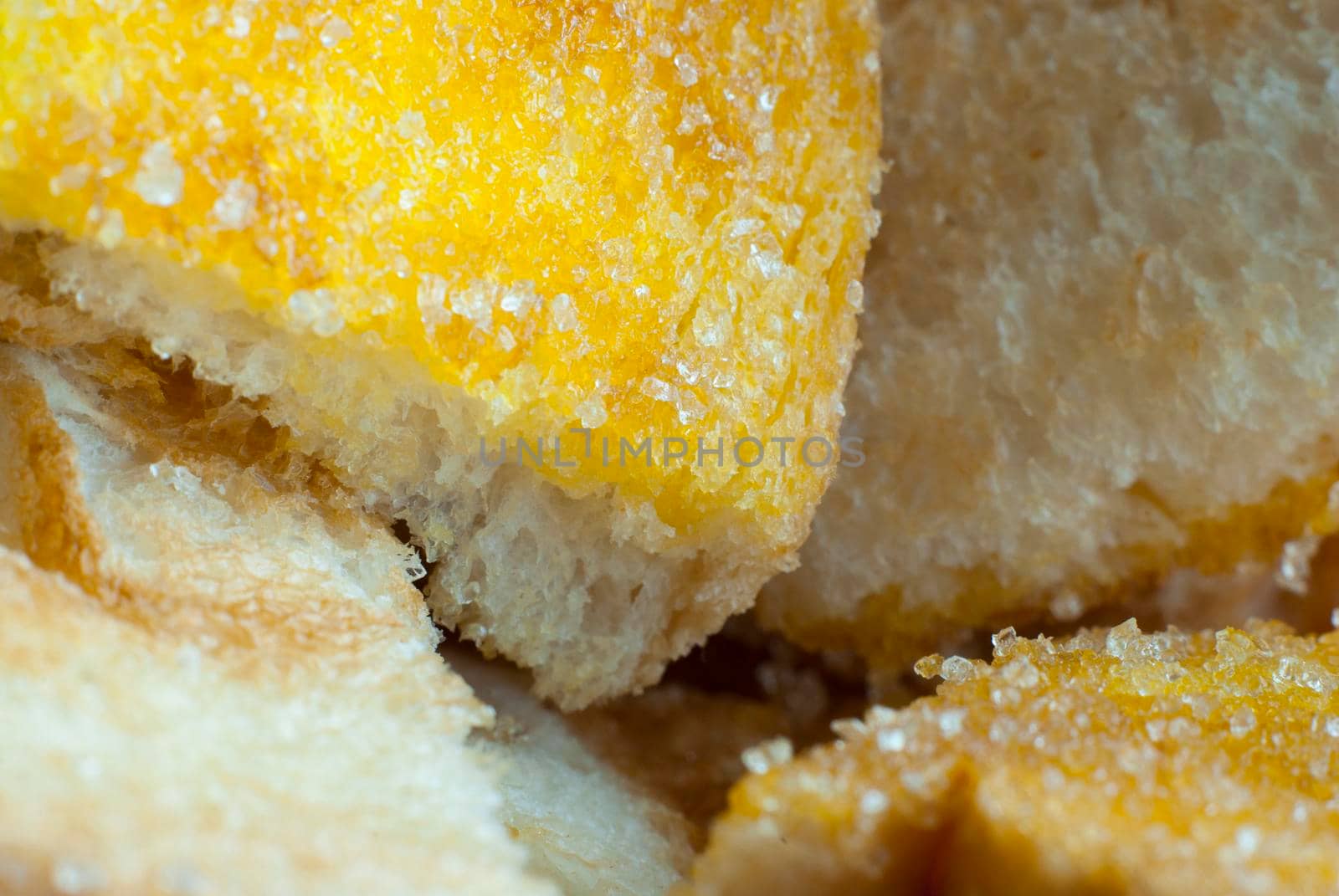 Toasted bread with butter and sugar