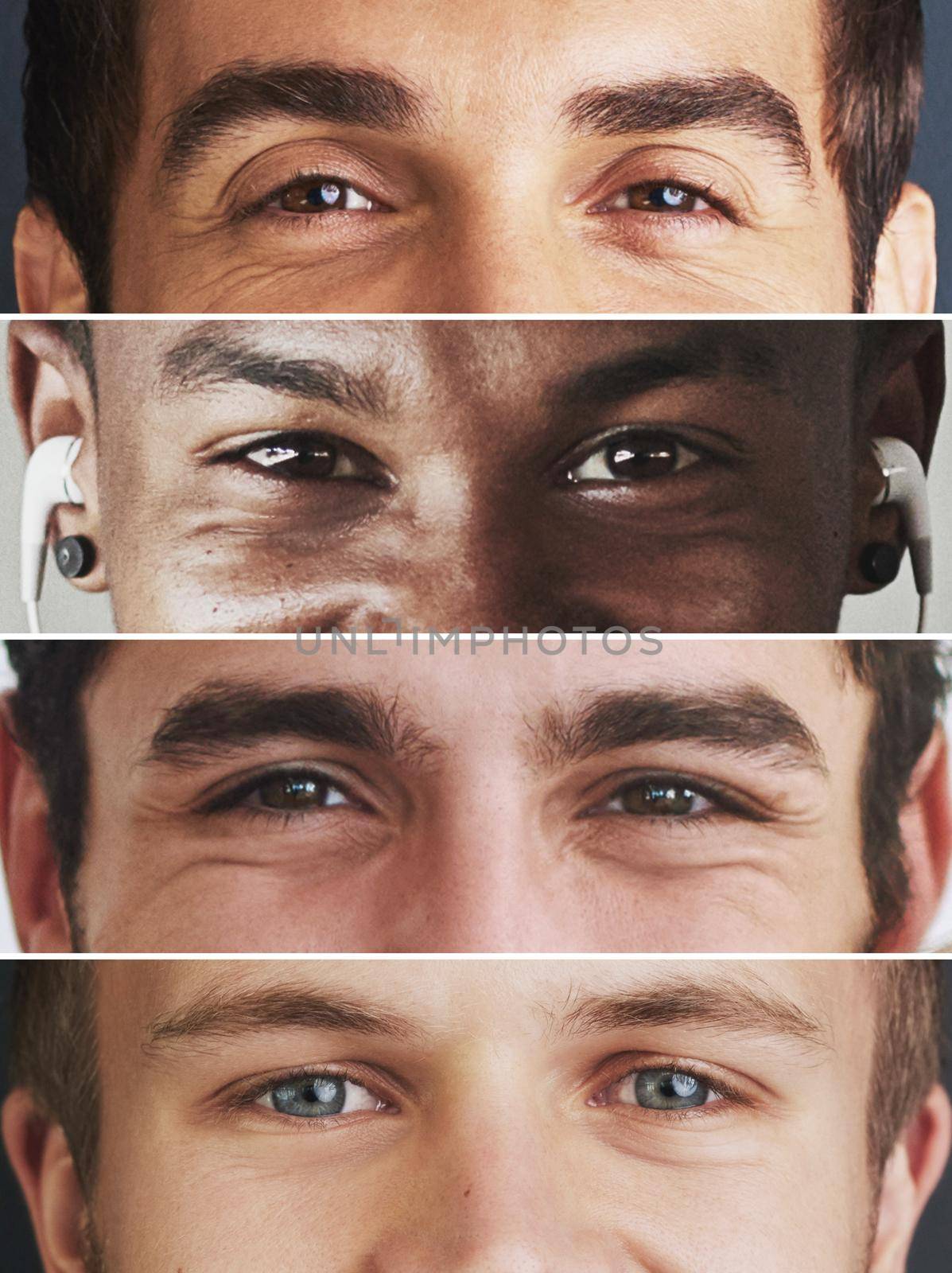 Do you see what they see. Composite image of an assortment of peoples eyes. by YuriArcurs