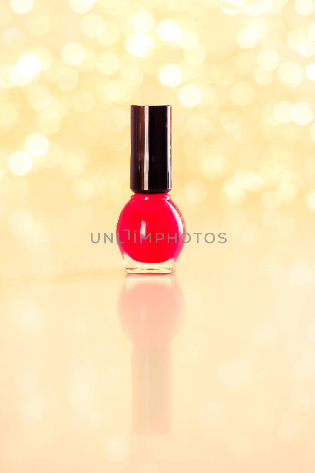 Beauty, make-up and cosmetics concept - Nail polish bottles, manicure and pedicure collection