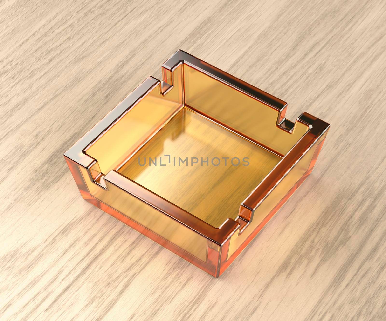 Empty glass ashtray by magraphics