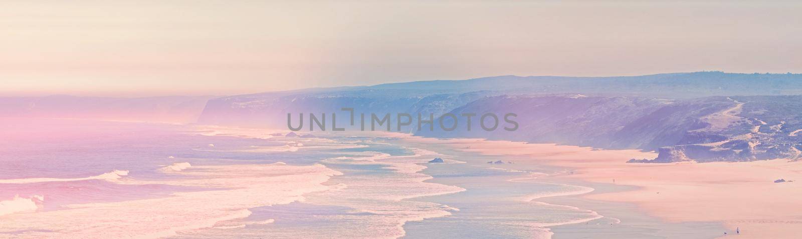 Coastal art print, holiday destination and travel concept - Dreamy ocean coast in summer