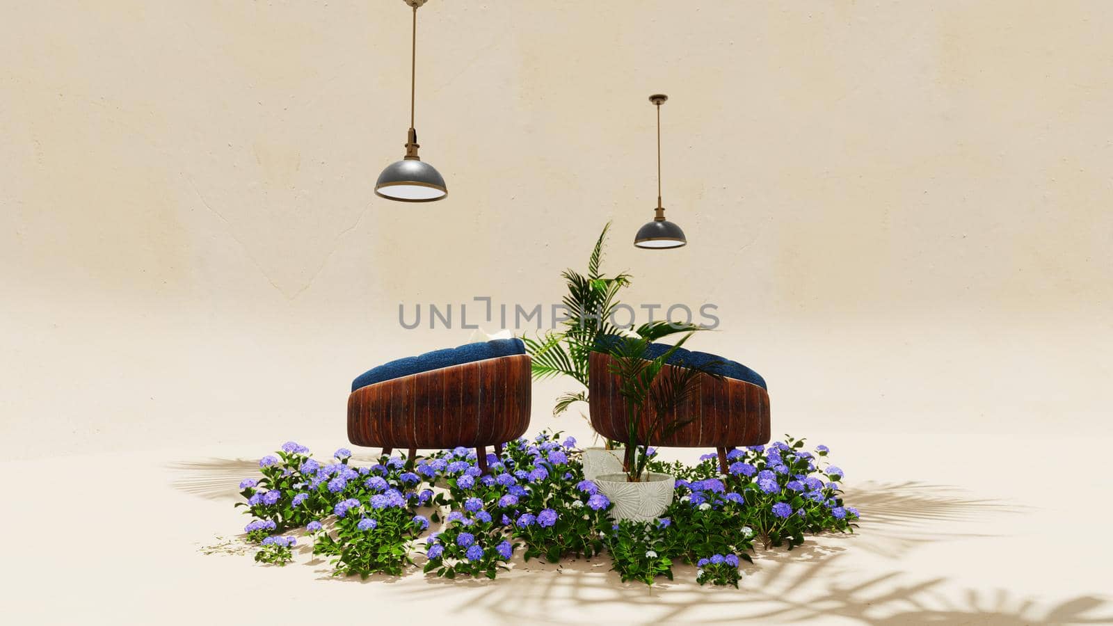 Summer Exterior With Furniture Vintage Style by urzine