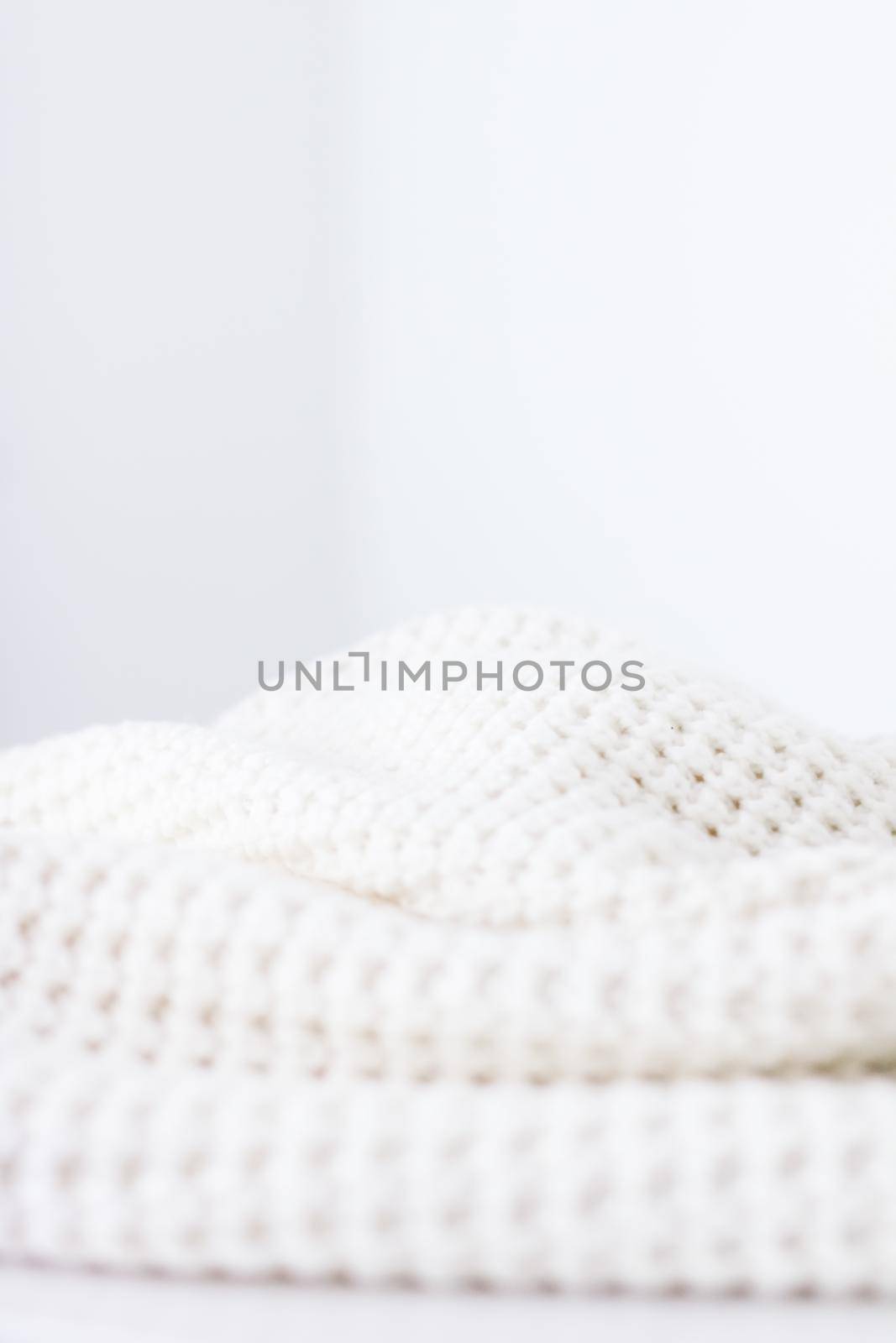 Warm knitted clothes, soft and white by Anneleven