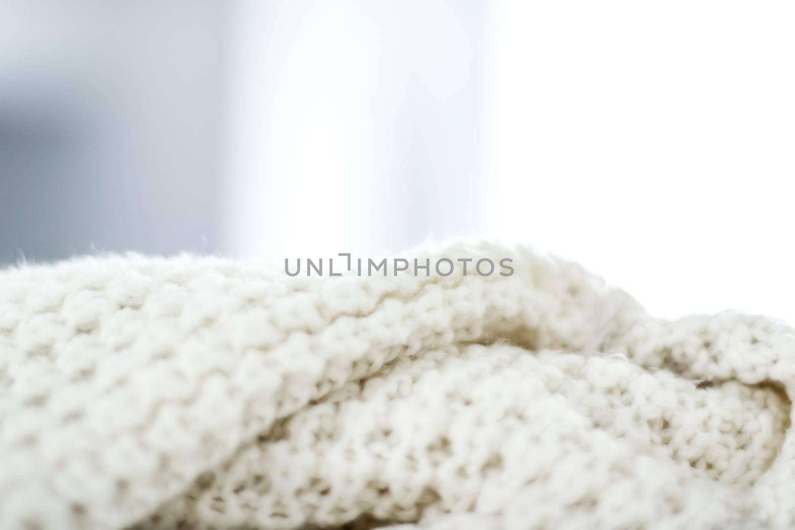 Warm knitted clothes, soft and white by Anneleven