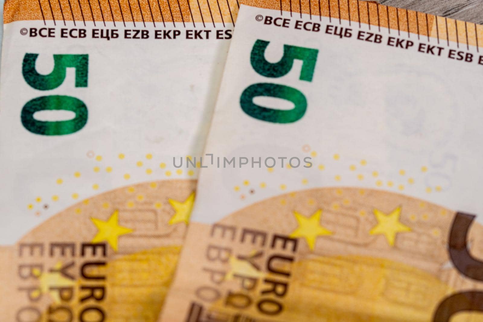 detail of the 50 euro banknote by carfedeph