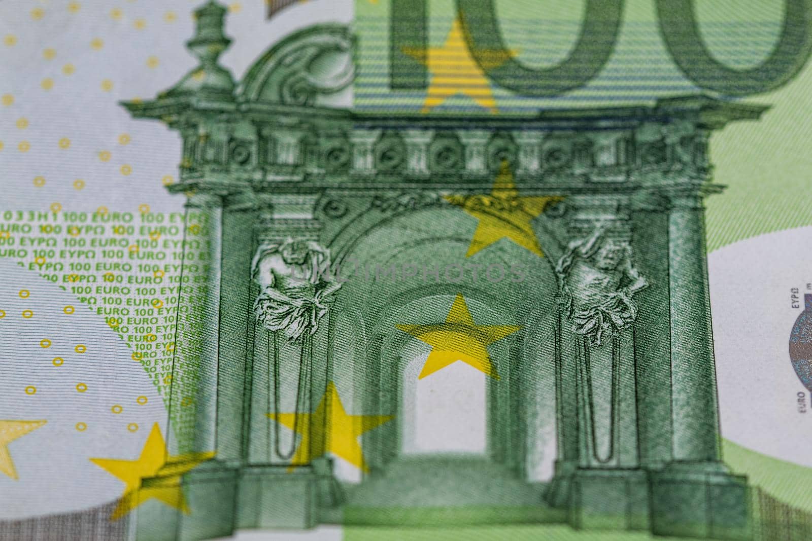 detail of the 100 euro banknote by carfedeph